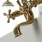 Kingston Brass KS227SB Deck Mount Clawfoot Tub Faucet with Hand Shower, Brushed Brass KS227SB - alternate 6